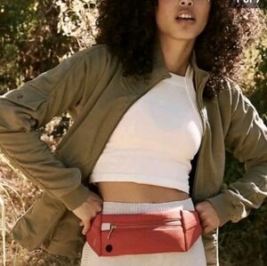 Free People Movement Foundation Ruched Seam Jacket Taupe